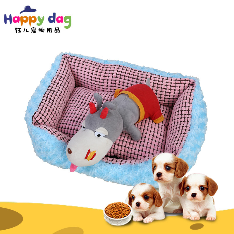 Creative and cute pet bed mat seat cushion three-piece set, comfortable Samoyed Husky dog bed mat factory direct sales