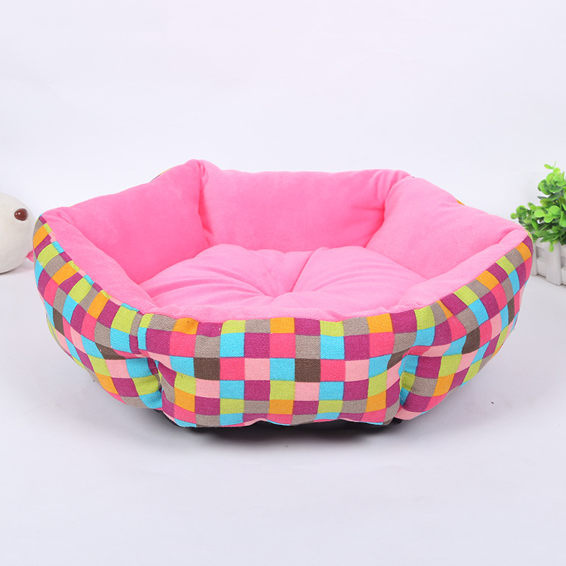 Wholesale of best-selling dog bed pet supplies, candy-colored all-season universal small and medium-sized dog bed cushions details Picture