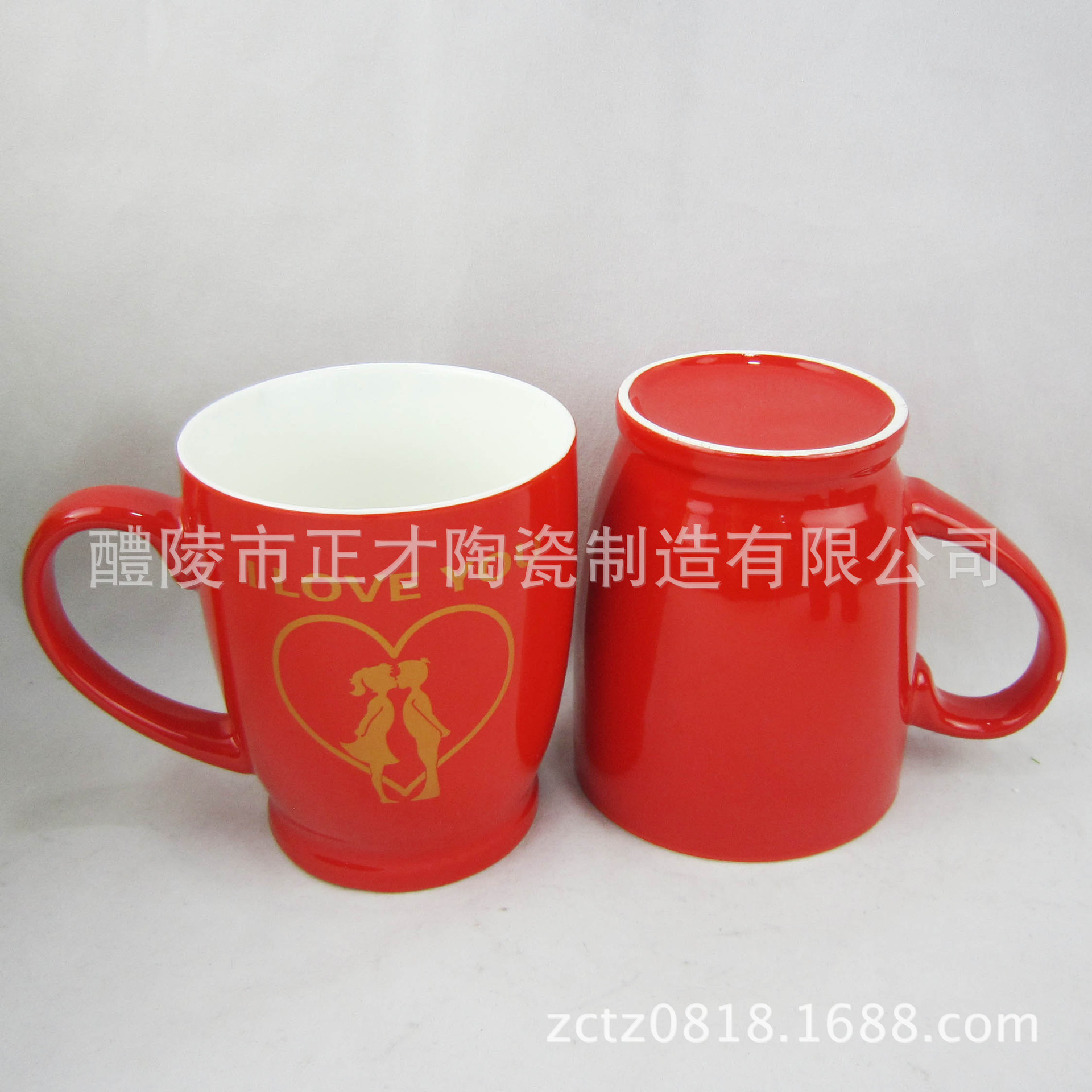 Factory direct sales of fashionable and simple red Valentine's Day celebration cup gift ceramic cups Application Scenario