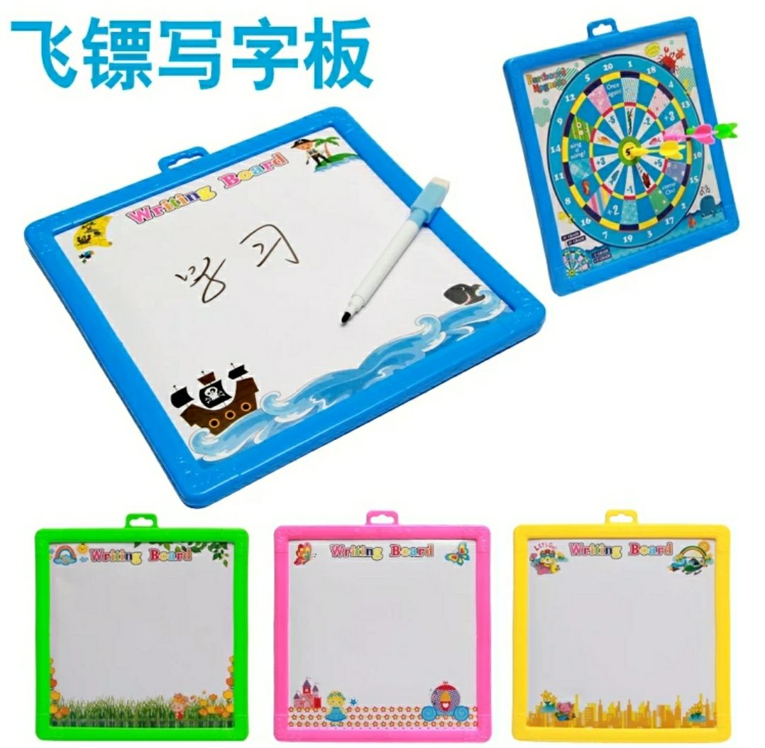 Manufacturers direct creative clock dart writing board children's fun drawing board elementary school cartoon drawing board