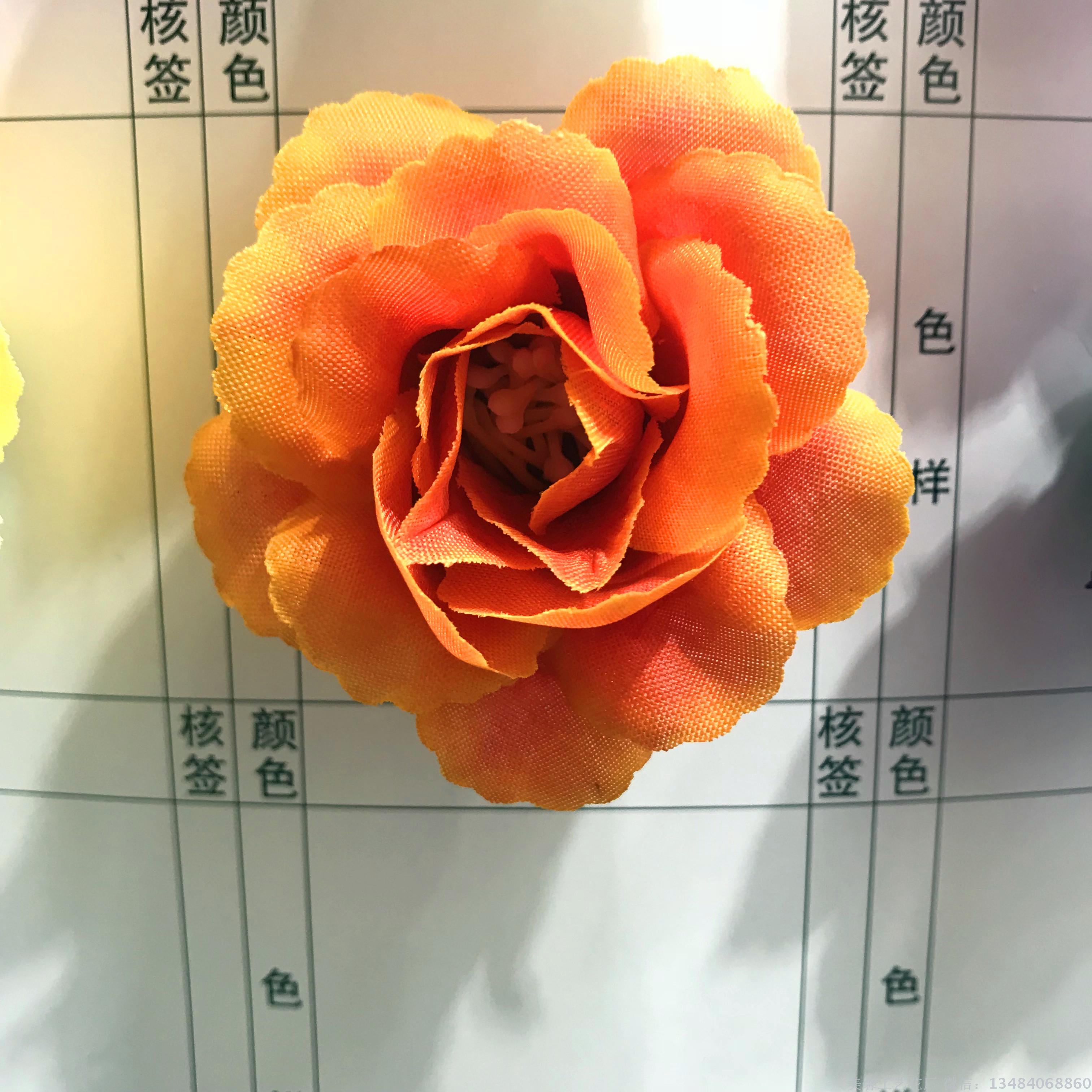 Rose head craft, flower rice heart rose, artificial flower head accessory Specification image