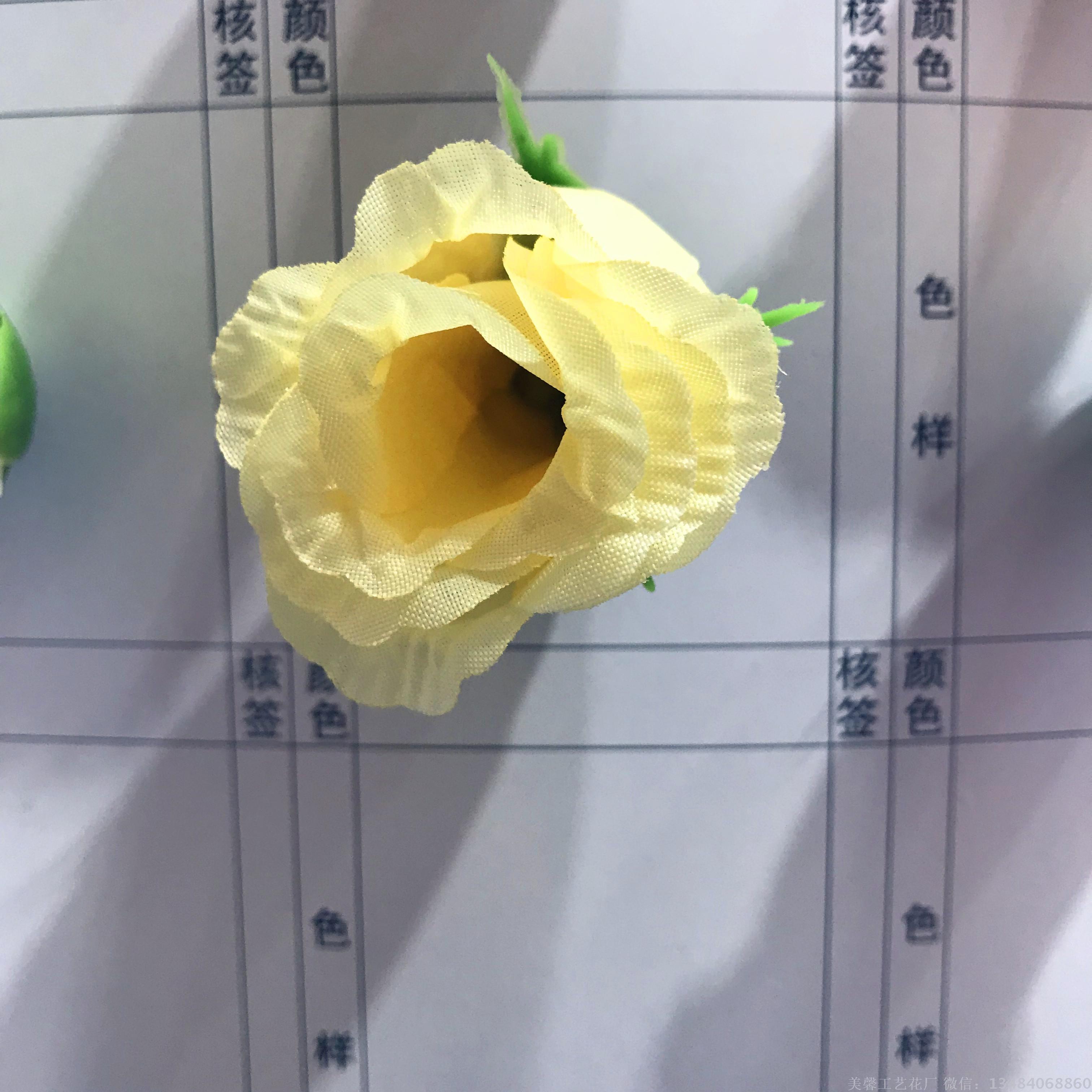 Artificial flower heads, small, wealthy buds, rose, rose, artificial flowers, silk flowers Specification drawing