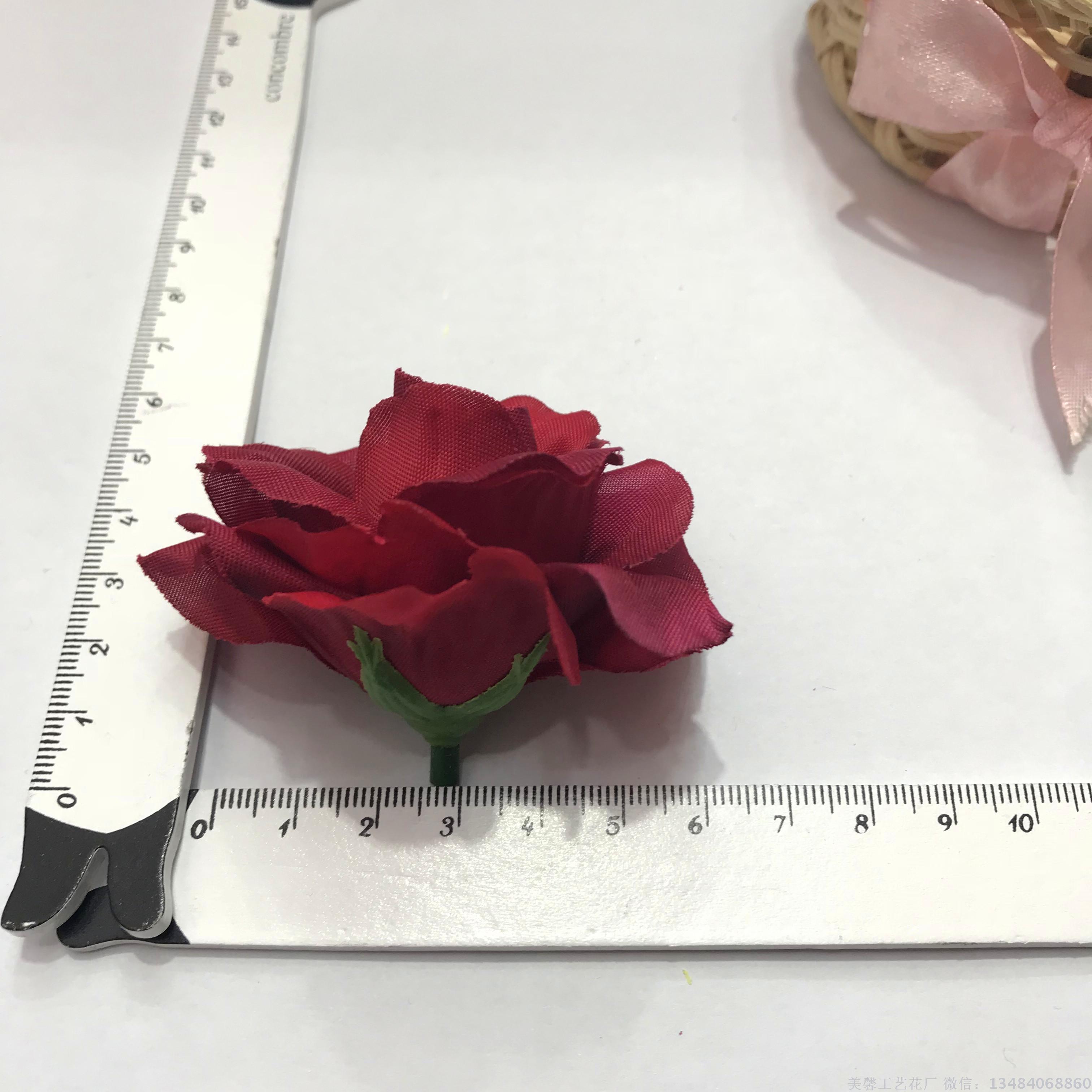 Rose flower simulation flower head craft flower artificial flower silk flower Specification image