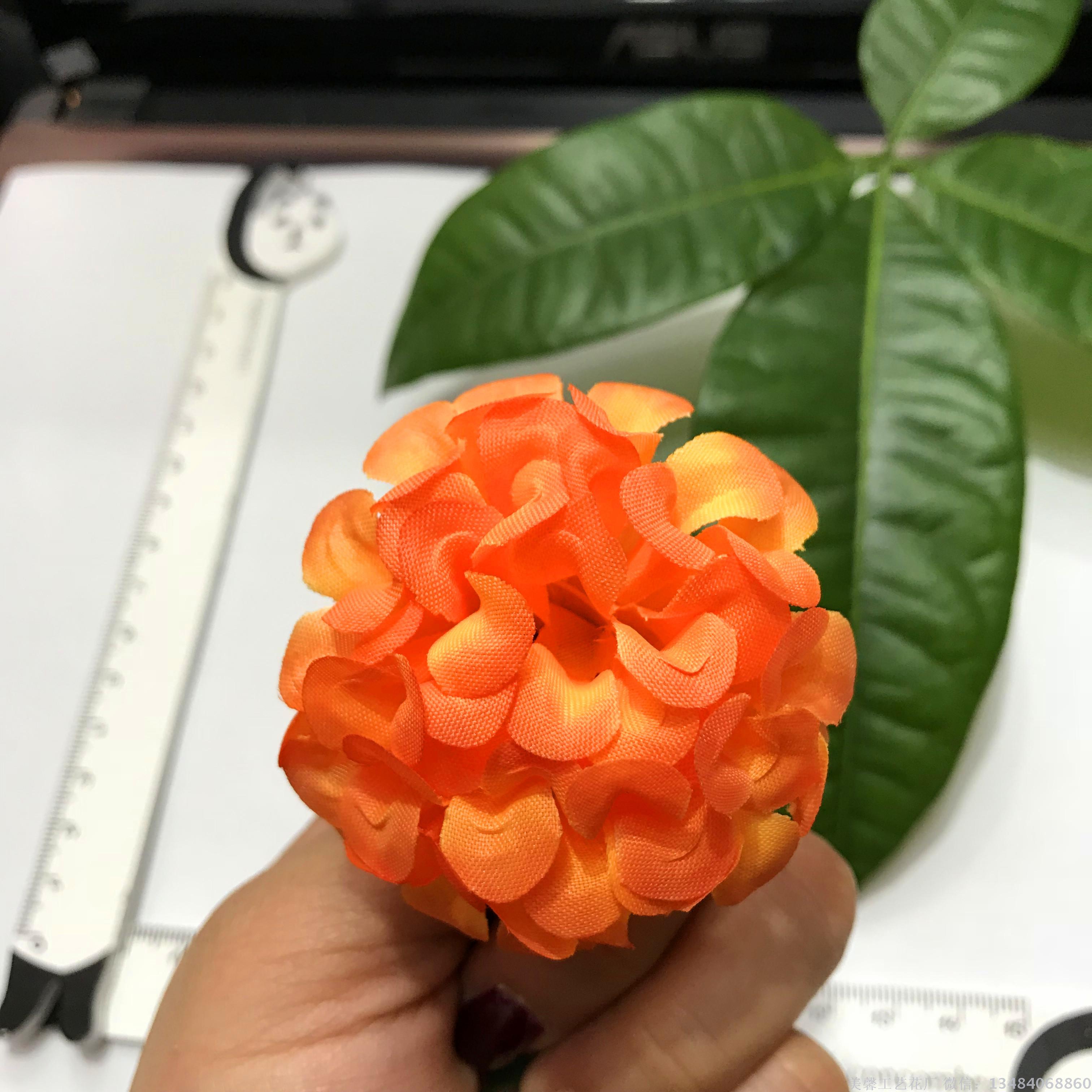 Chrysanthemum flower artificial head, artificial silk flower, silk fabric artificial flower head accessory and supplies details Picture