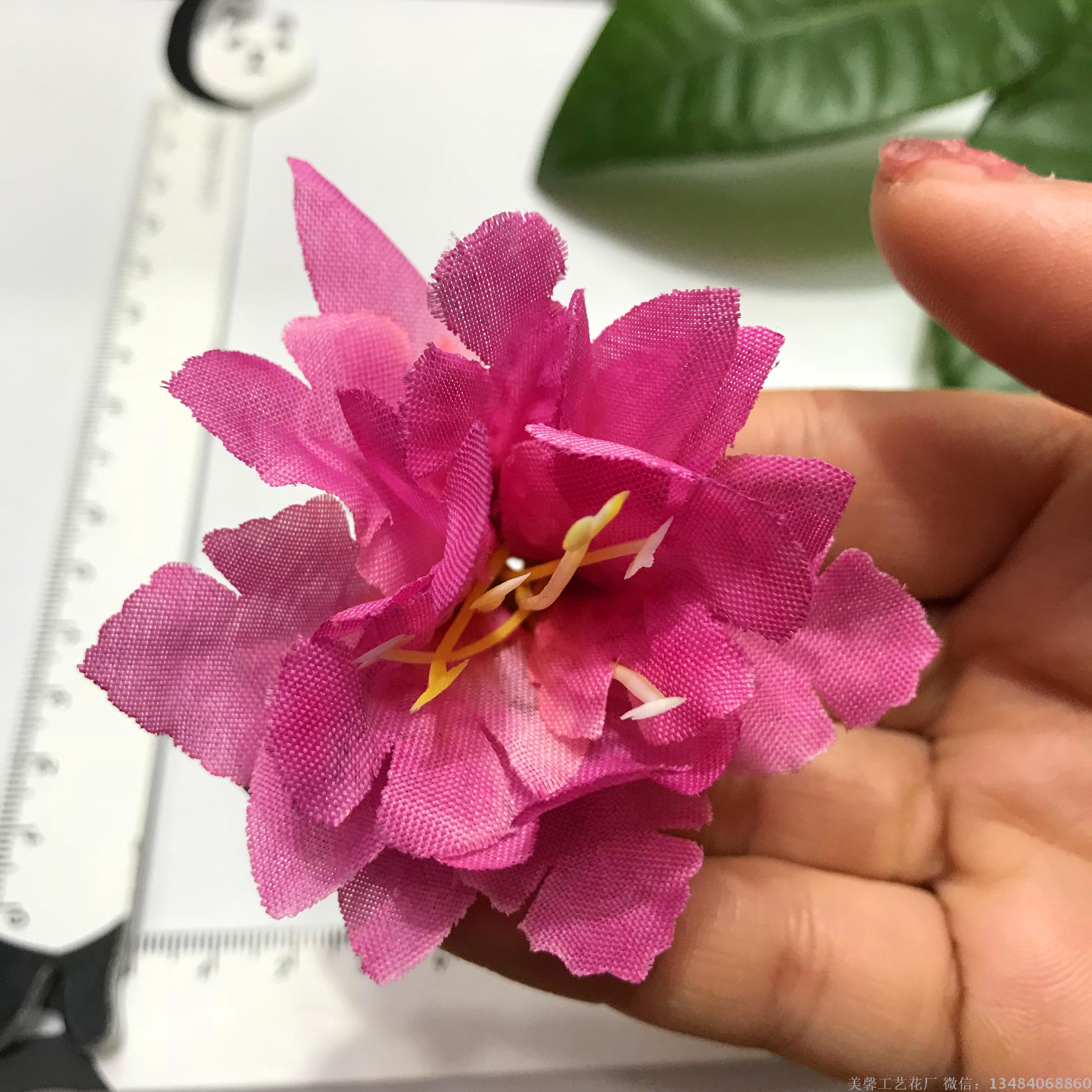 Orchid flower simulation, silk flower, silk fabric artificial flower craft, flowers can be customized according to samples details Picture