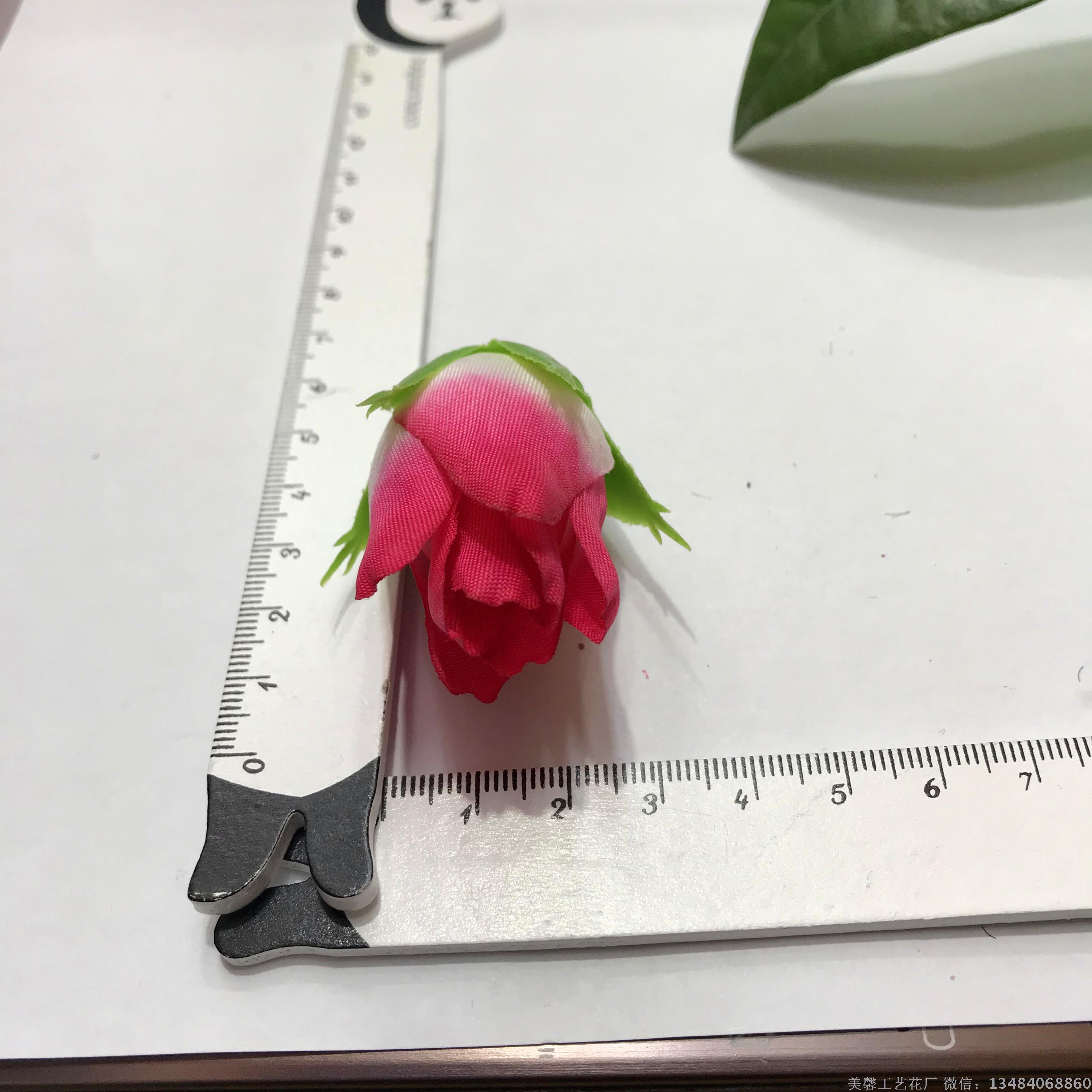 Silk fabric artificial rose bud simulation flowers can be customized according to samples Specification drawing