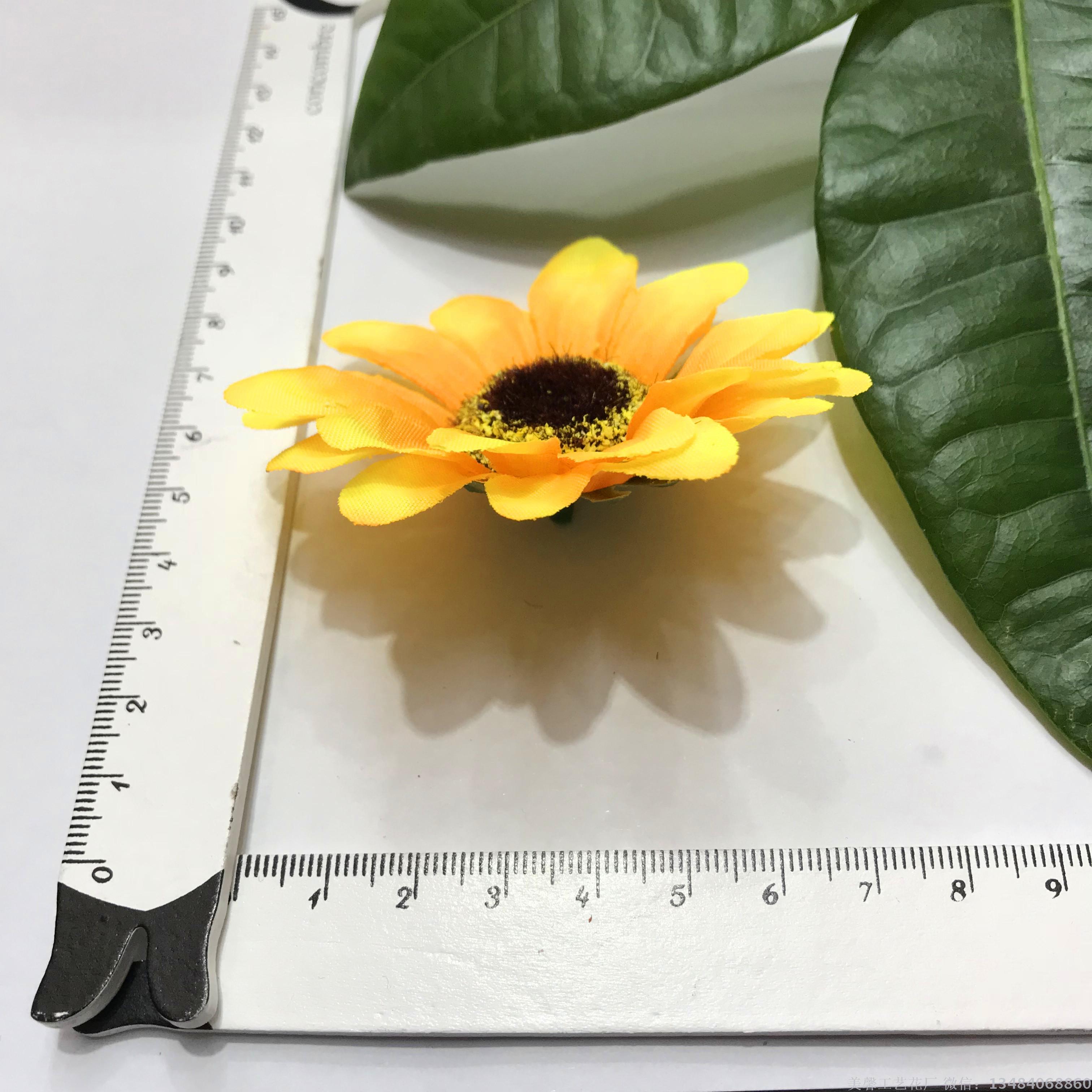 Small sun chrysanthemum flower simulation sun flower head craft silk flower head jewelry accessories Specification image