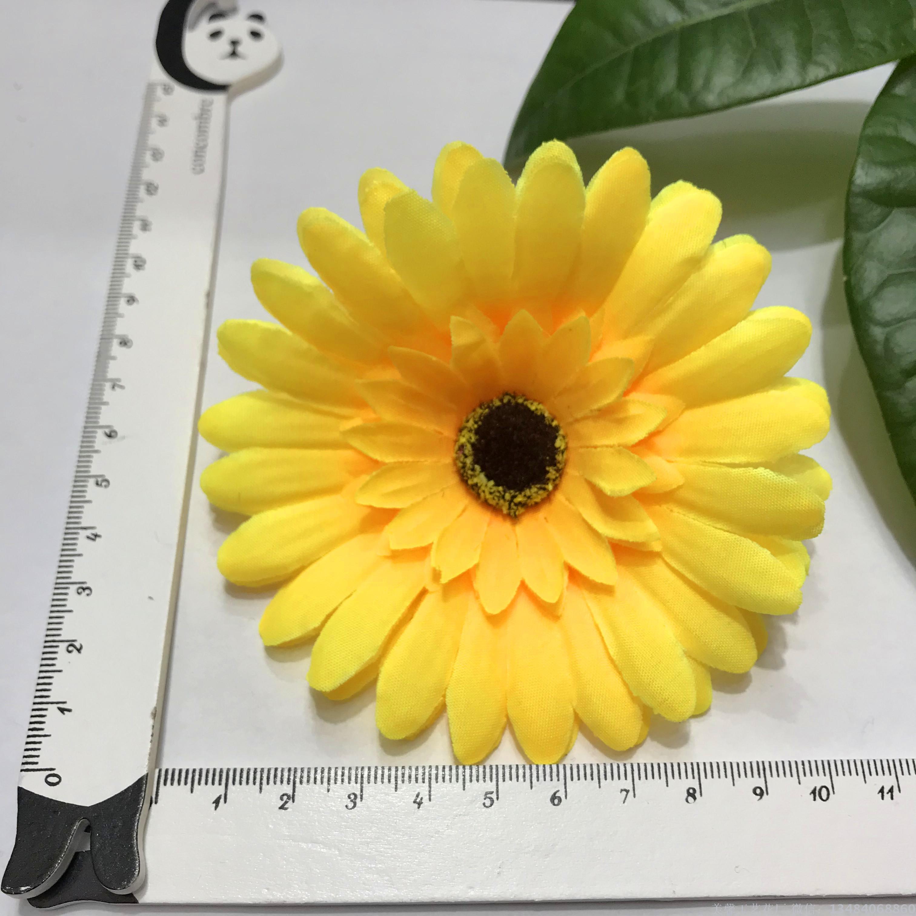 Sun chrysanthemum flower, artificial flower head, artificial silk flower details Picture