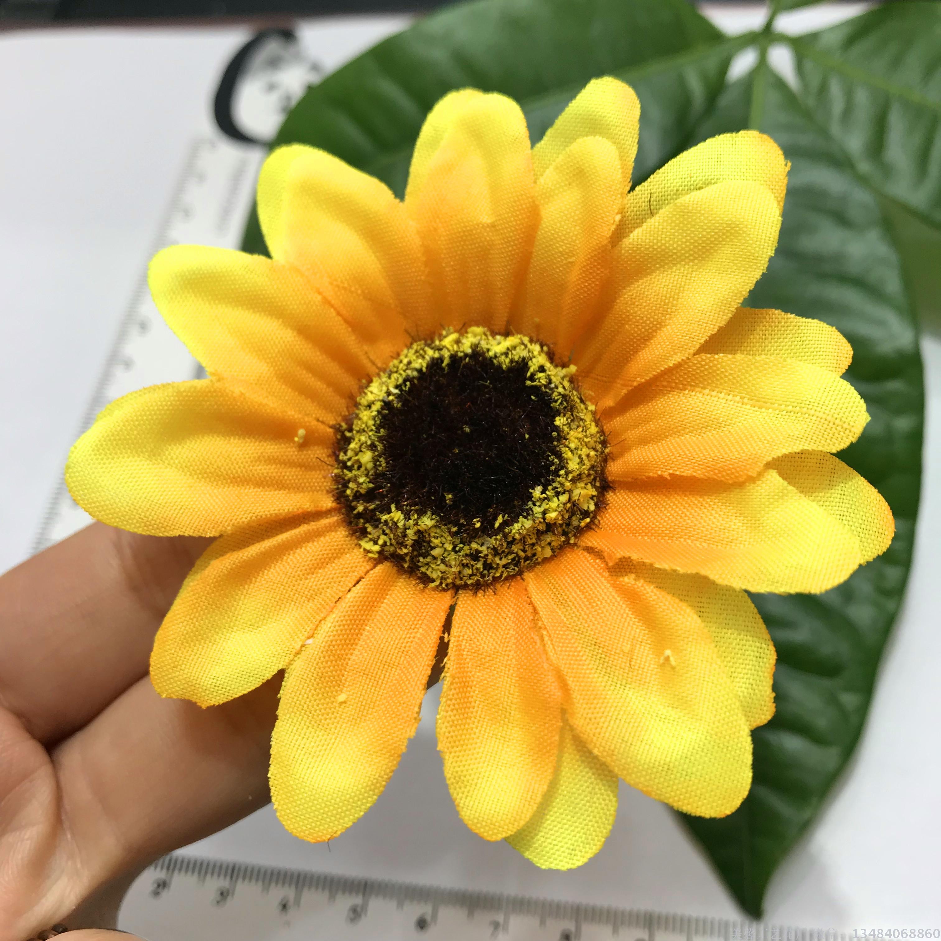 Small sun chrysanthemum flower simulation sun flower head craft silk flower head jewelry accessories Small sun chrysanthemum flower simulation sun flower head craft silk flower head jewelry accessories