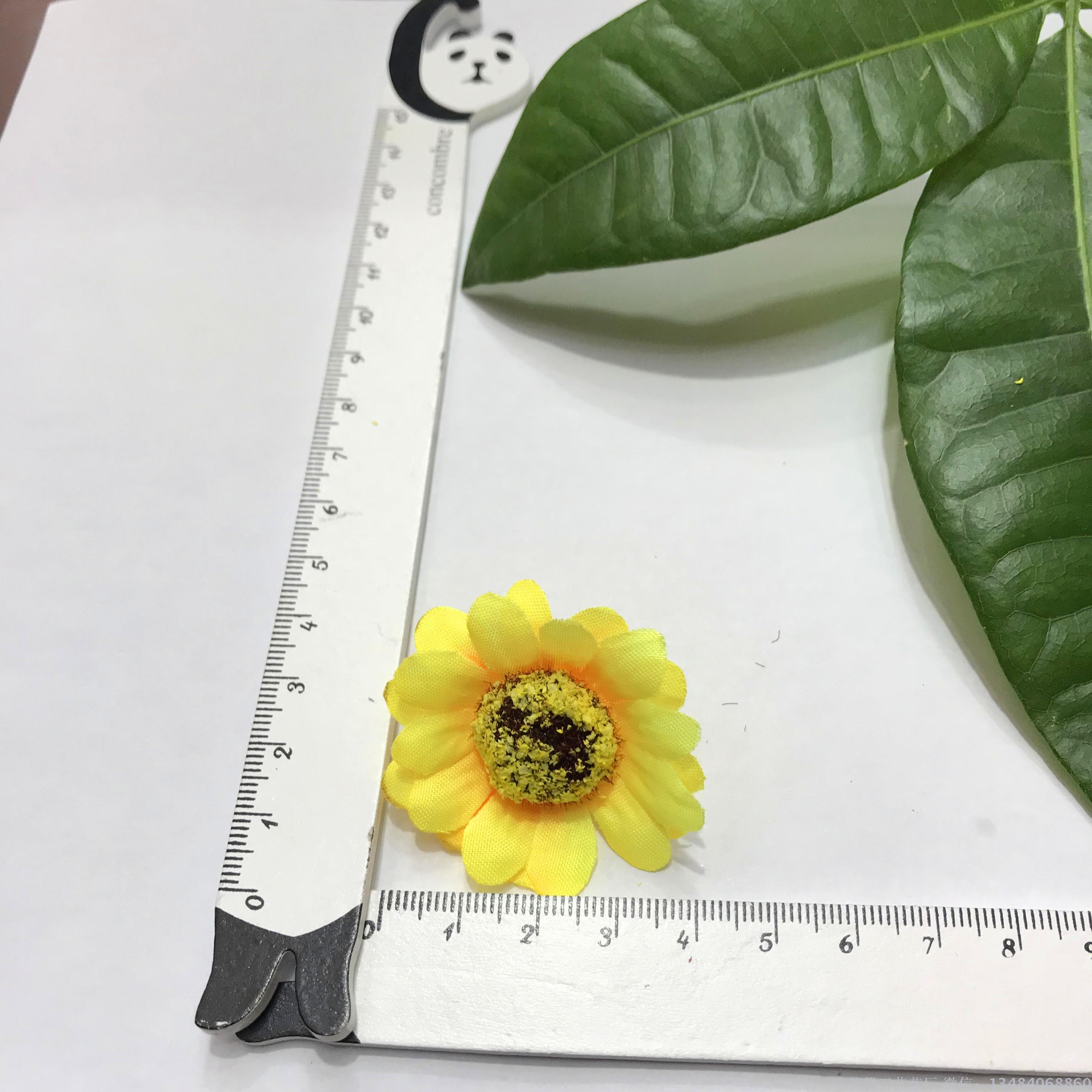 Artificial flower head small sun chrysanthemum flower artificial craft fake flower head jewelry accessories and supplies details Picture