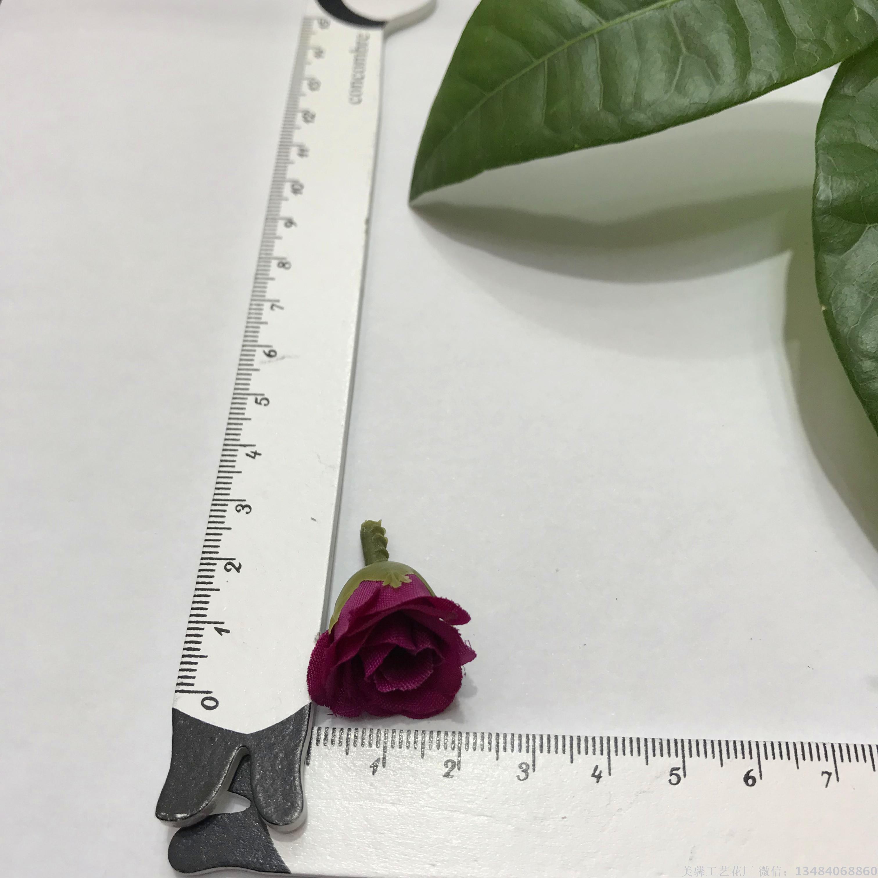 Small rose head simulation flower, artificial filigree fabric flower head accessories and supplies details Picture