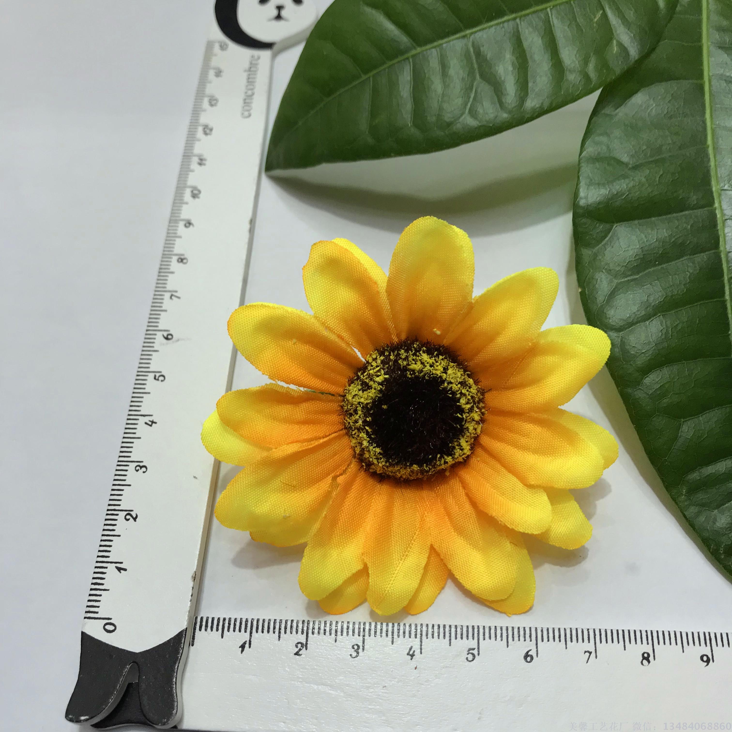 Small sun chrysanthemum flower simulation sun flower head craft silk flower head jewelry accessories details Picture