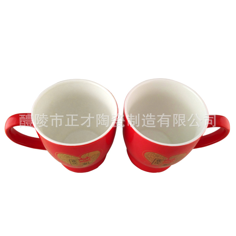 Factory direct sales of wedding special dowry gifts, ceramic couple cups for brides and grooms, wedding toothbrush cups Specification image