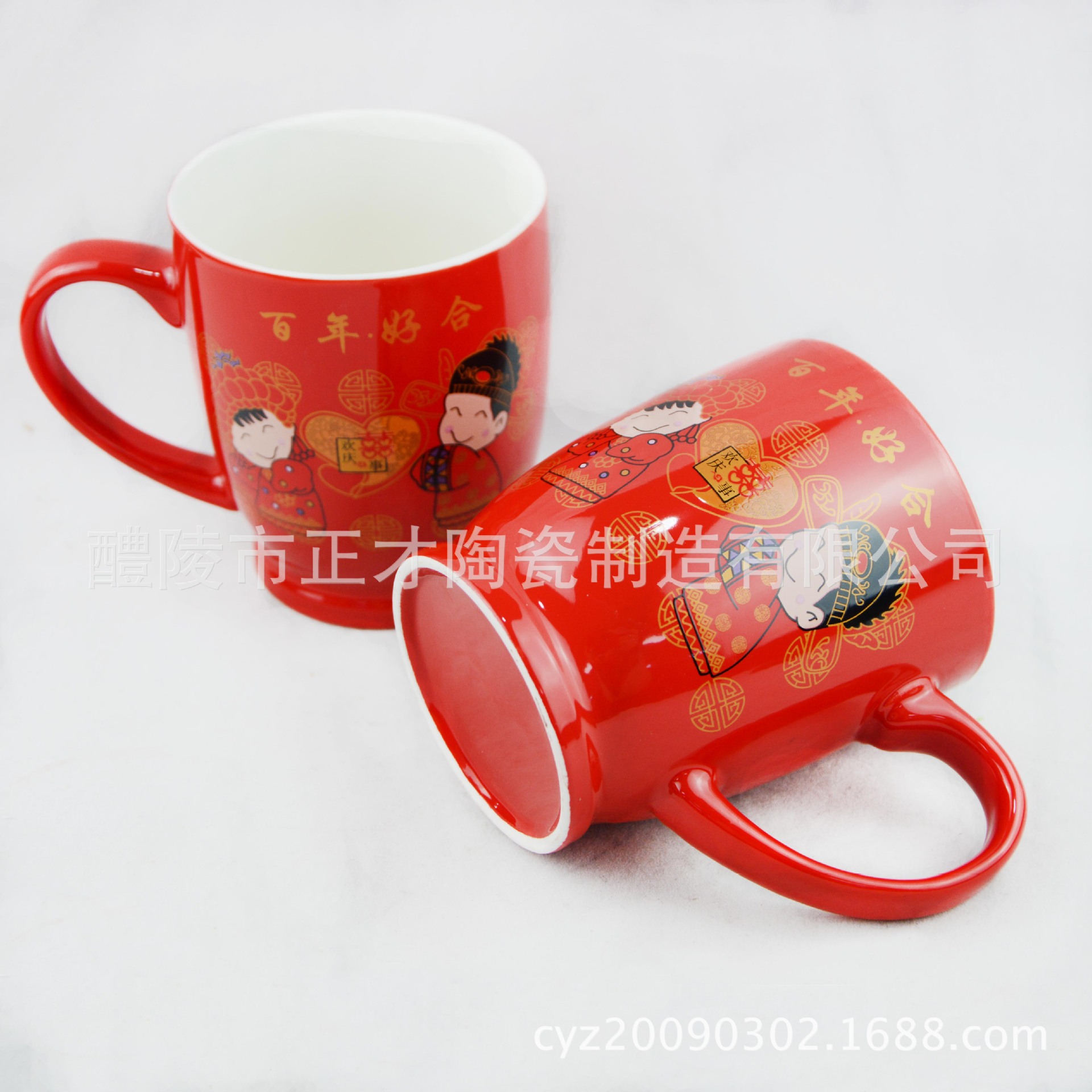 Factory direct sales of wedding special dowry gifts, ceramic couple cups for brides and grooms, wedding toothbrush cups Application Scenario