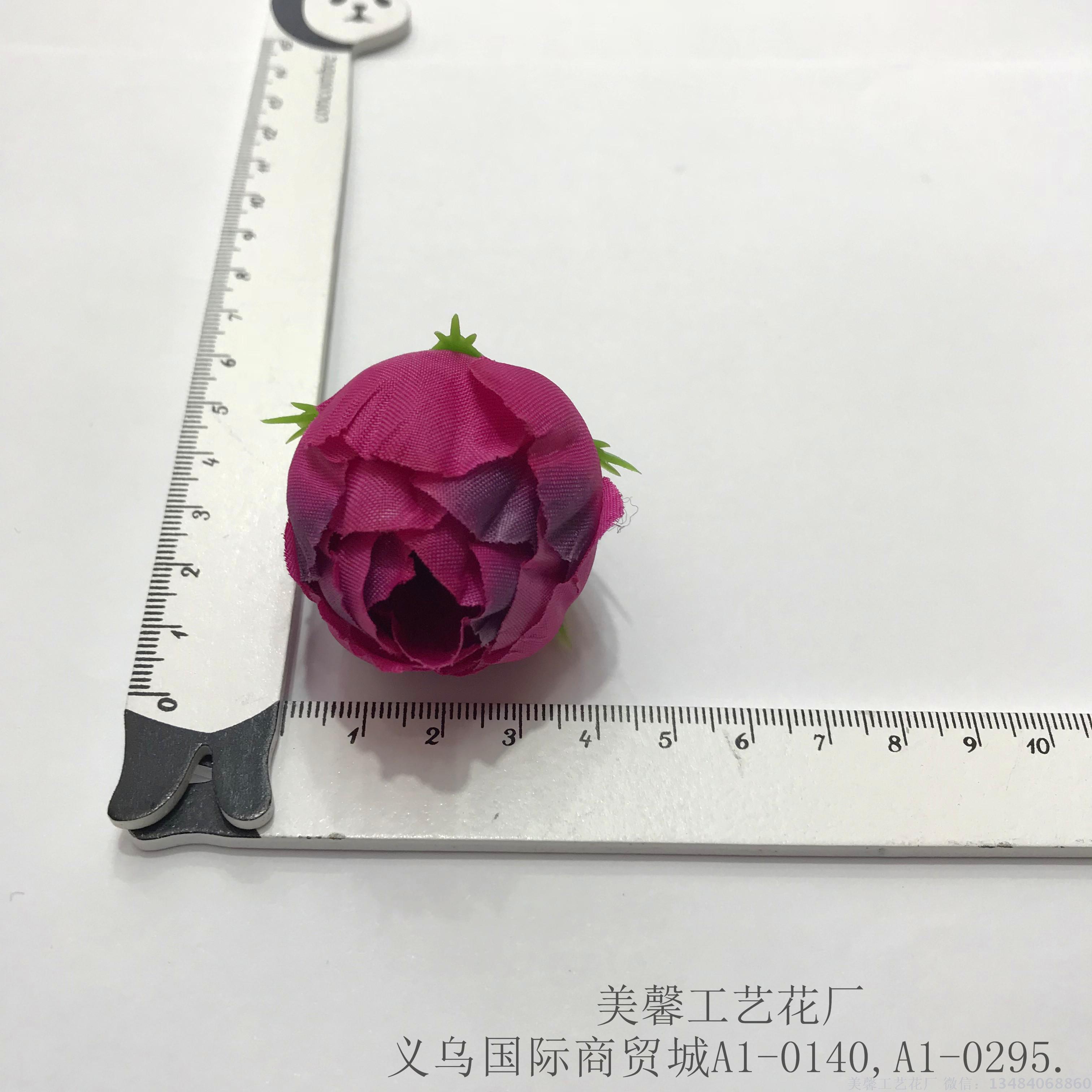 Artificial flower small rose bud craft flower, silk flower, artificial flower head jewelry accessories and supplies Specification image