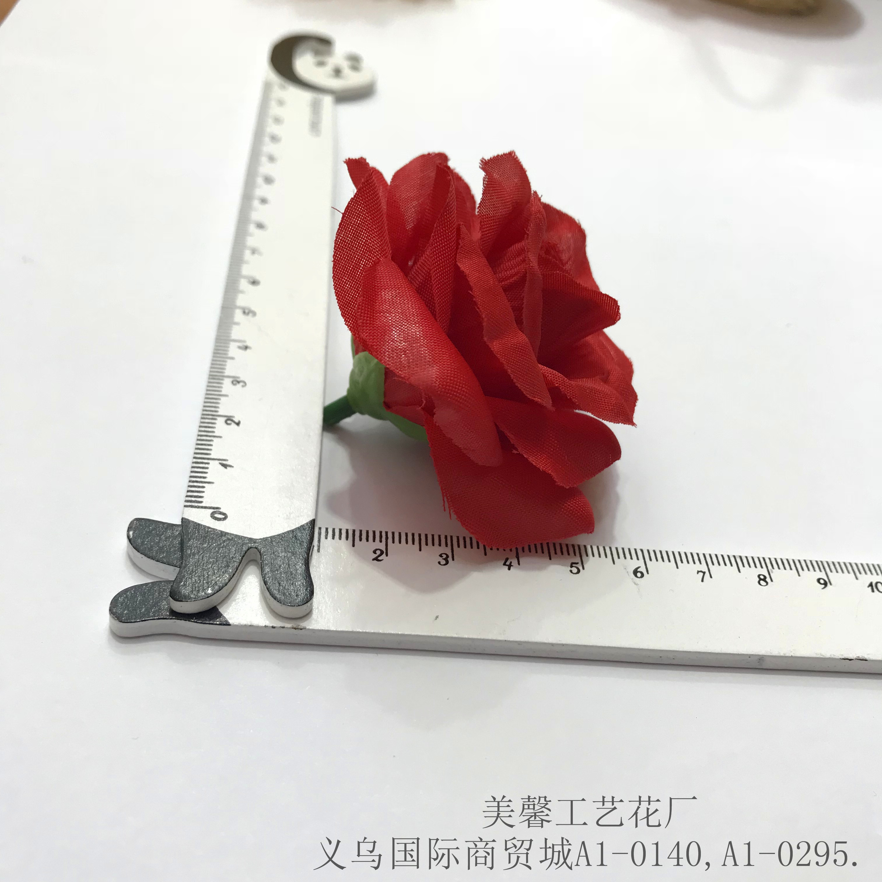 Artificial flower, small rose head, artificial silk fabric, artificial flower wedding accessories Specification image