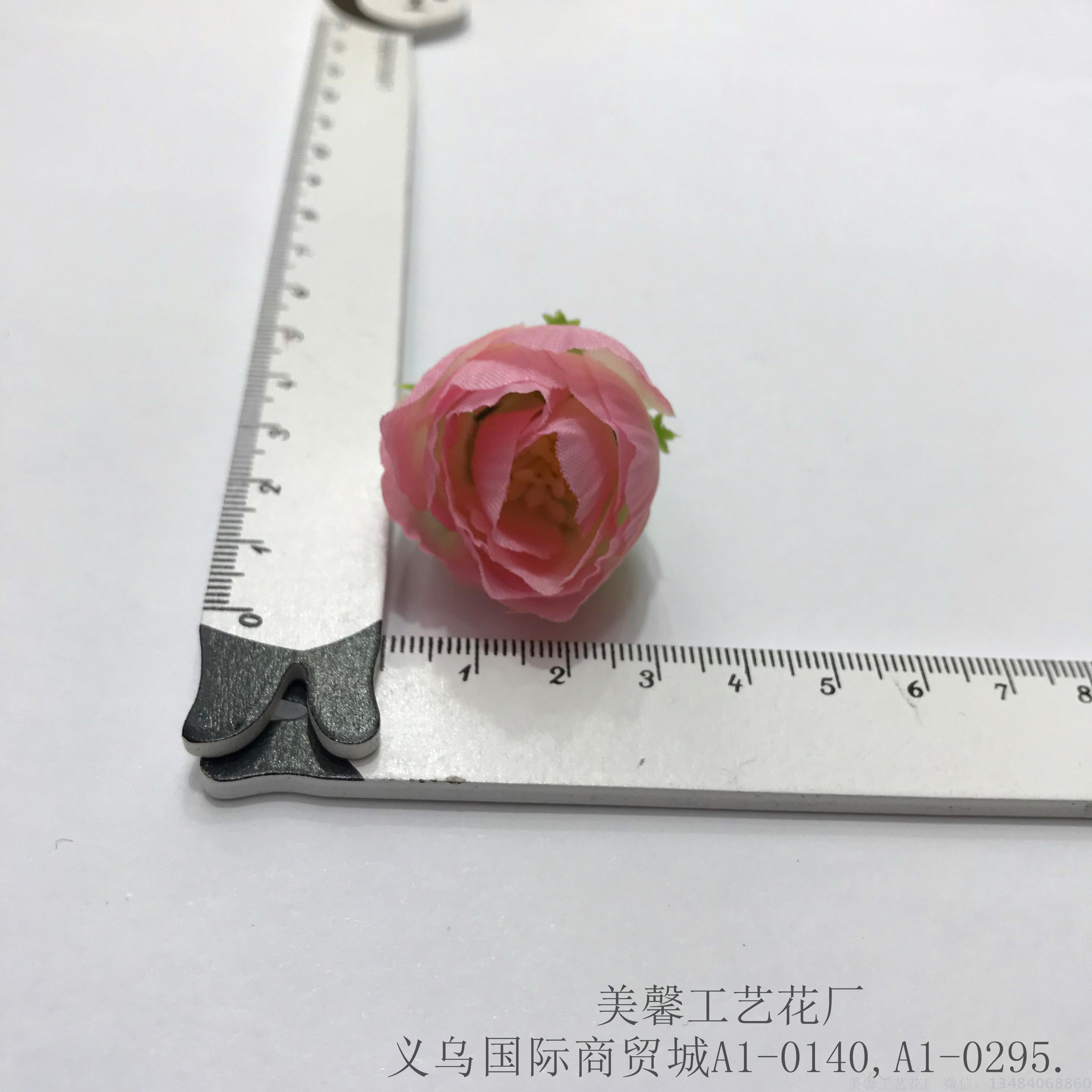 Small camellia flower, simulated tea bud, flower head, silk fabric craft, artificial flower head accessories and supplies details Picture
