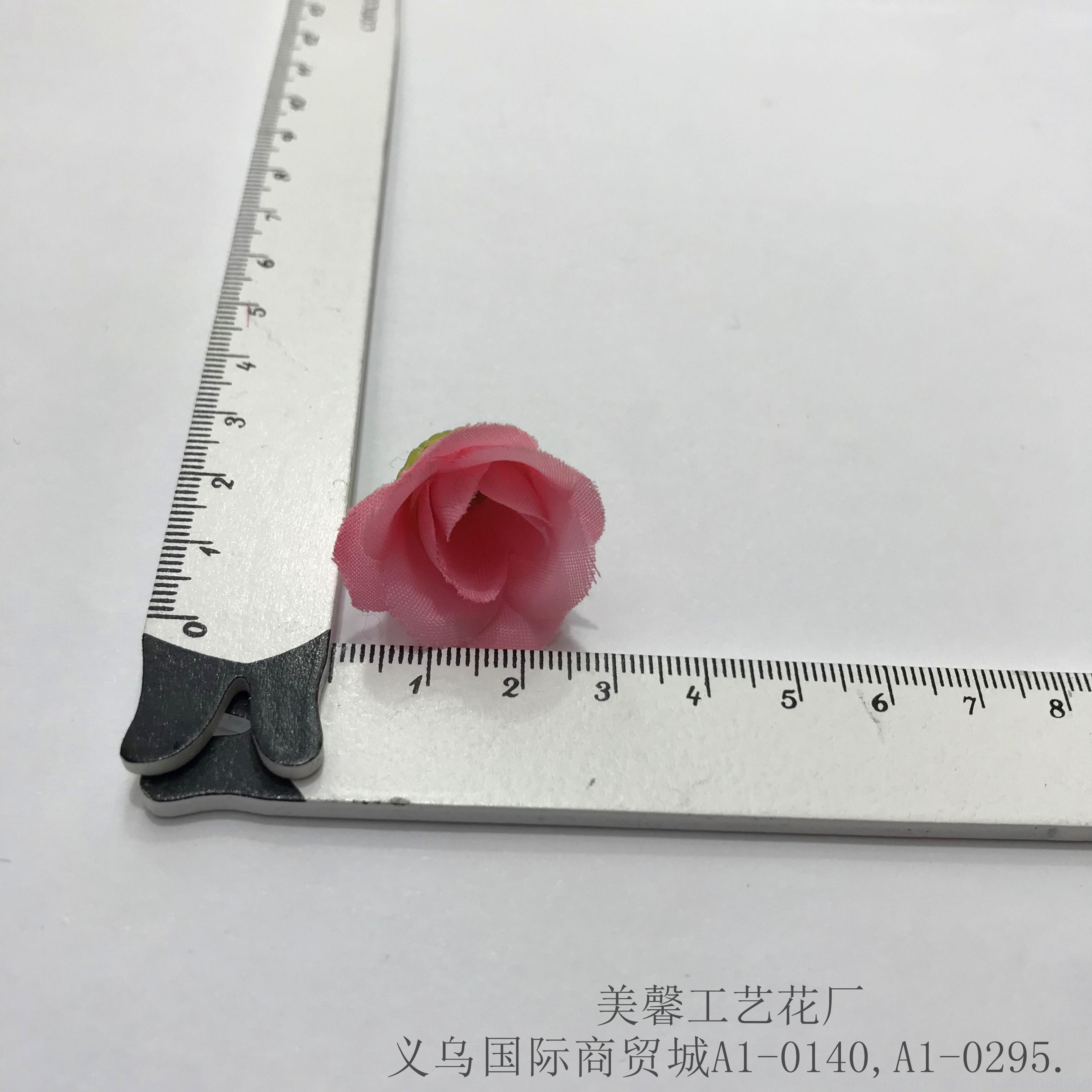 Artificial small rose flower, handcrafted flower heads, fake filigree fabric, silk flower head accessories and supplies details Picture
