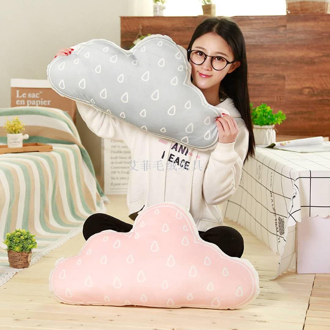 "Mountain, water drop, cloud, Nordic-style fresh cushions, plush toys. details Picture