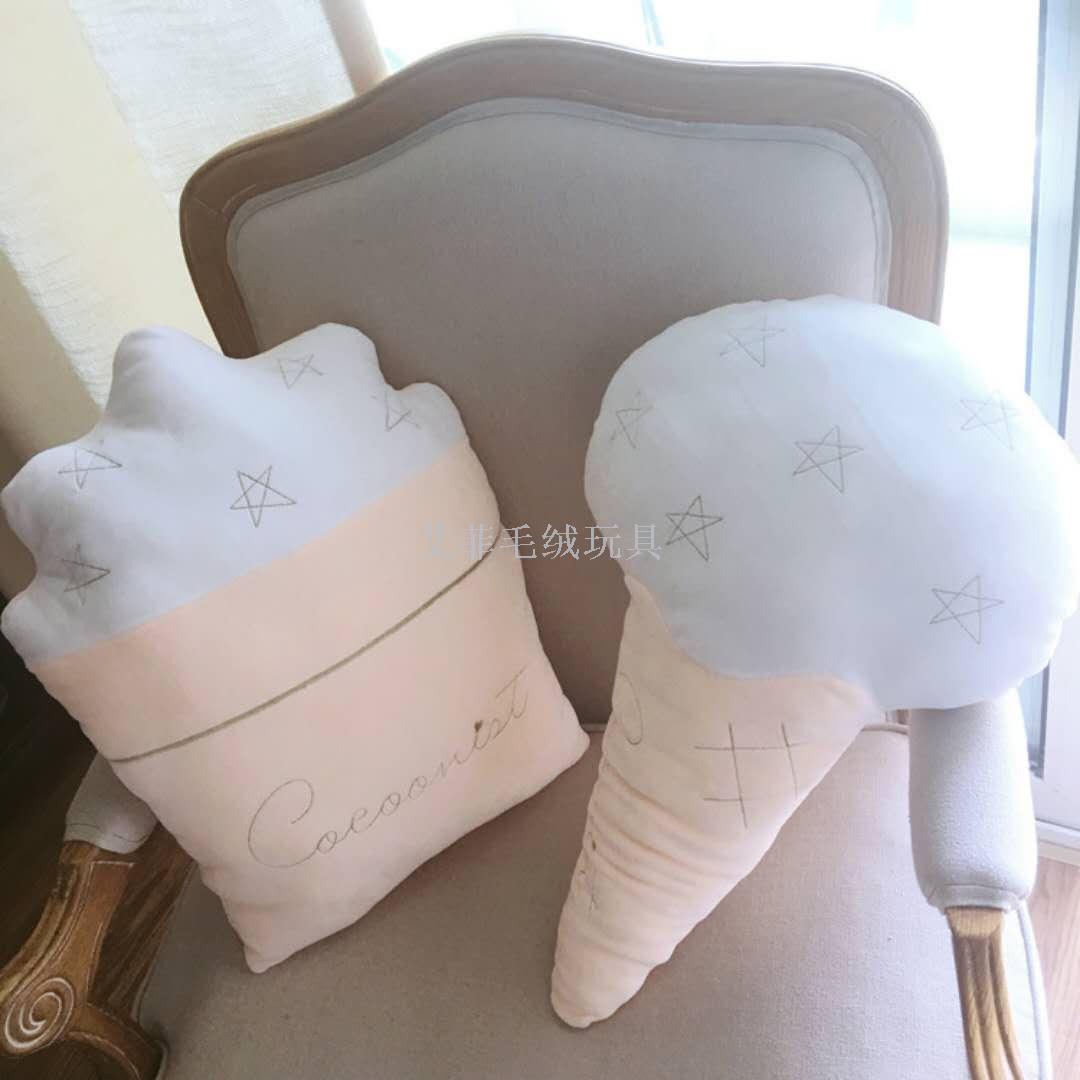 ins creativo tienda de postres decoración de escaparate helado pastel cojín cojín peluche