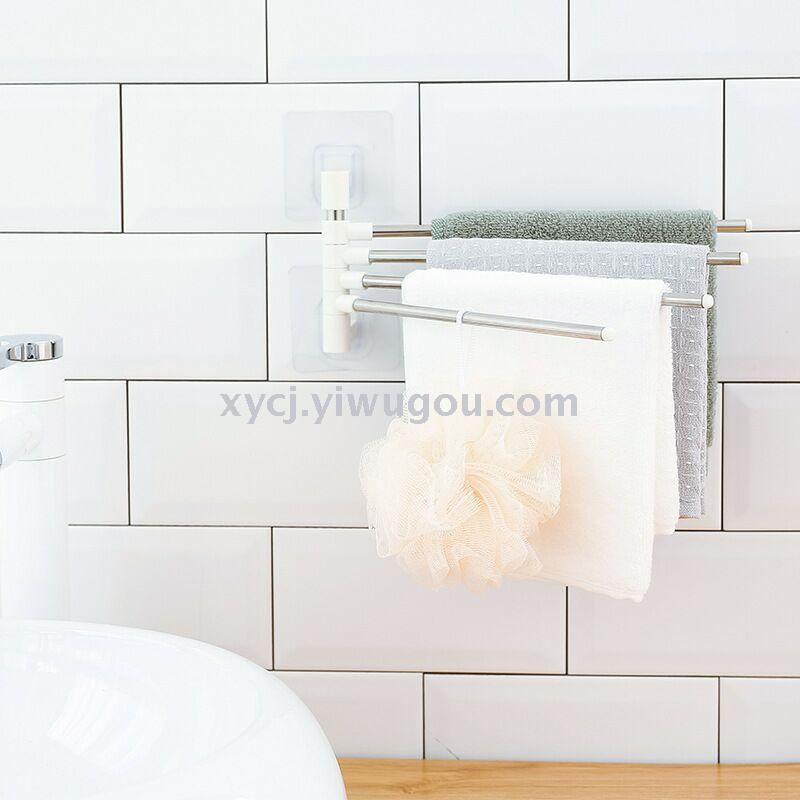 Seamless four-bar towel rack, stainless steel towel rack, multi-functional for kitchen and bathroom Specification image