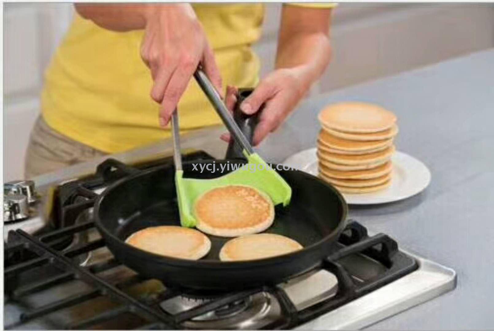 New silicone duck tongue pliers, food tongs, pancake tongs and one-piece tongs Application Scenario