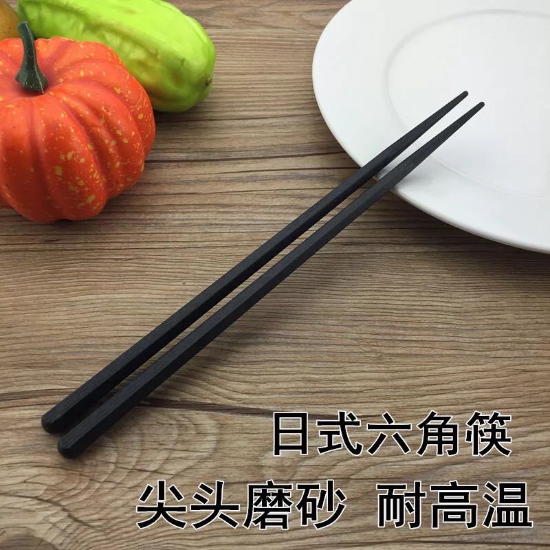 合金筷子 料理寿司六角 尖头筷子 六角筷 筷 酒店家用 日式图
