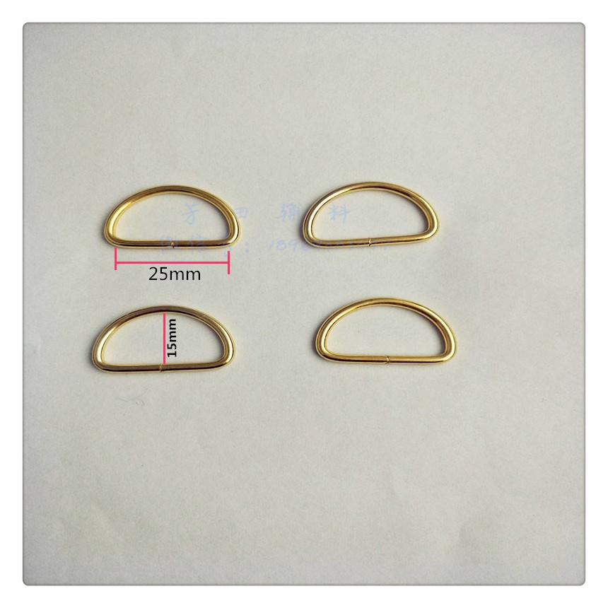 25 inner diameter bag buckle D buckle Half yuan buckle gold Specification image