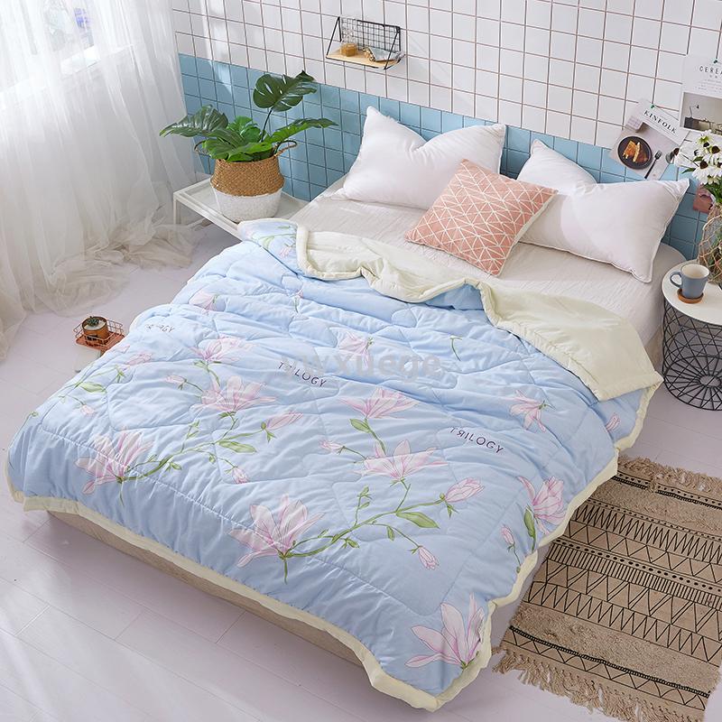 Bed linen quilt set four pieces air conditioning quilt summer cool quilt pure cotton Tian memory student child quilt core thin quilt