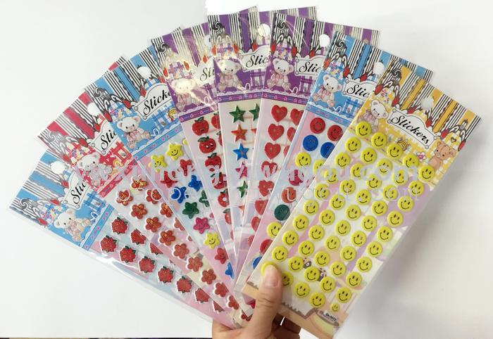 SQ-A children's cartoon bubble sticker kindergarten reward sticker three-dimensional small stickers
