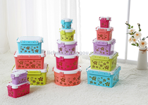 Plastic box crisper box plastic seal box microwave oven lunch box
