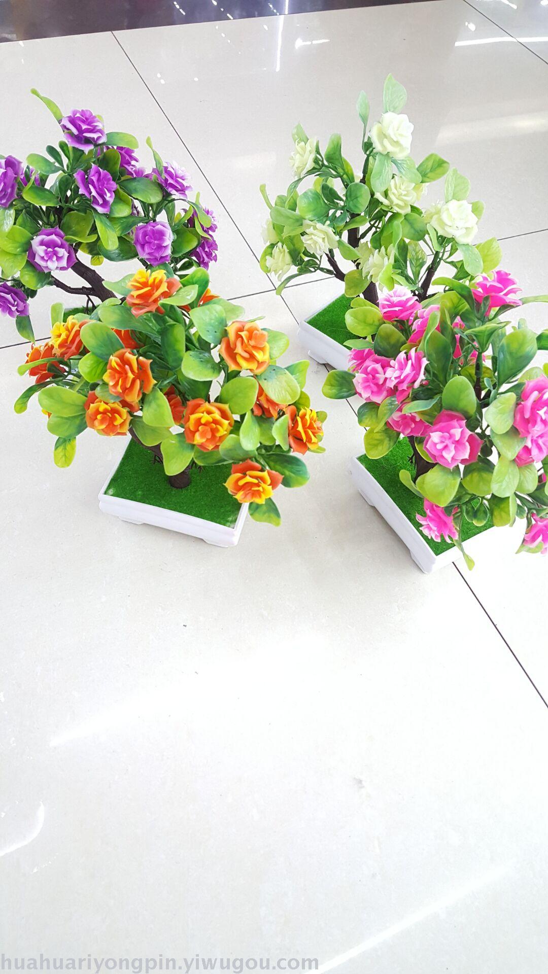 2018 new small rose tree simulation flower simulation bonsai flower