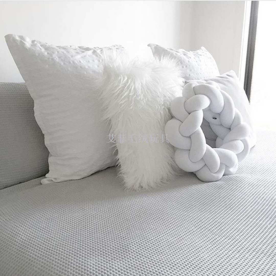 ins Nordic-style woven throw pillow cushion plush toy details Picture