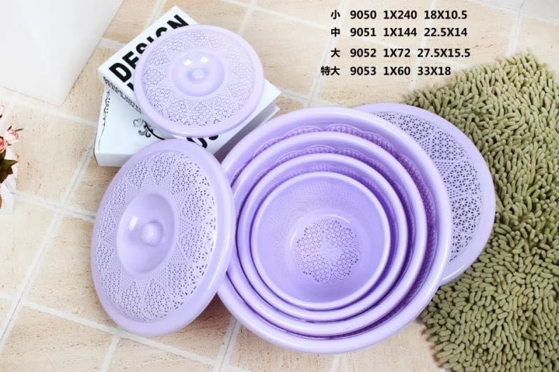 Basket wash basin Drain basket plastic drain basin blue washing basin rice household kitchen wash fruit tray