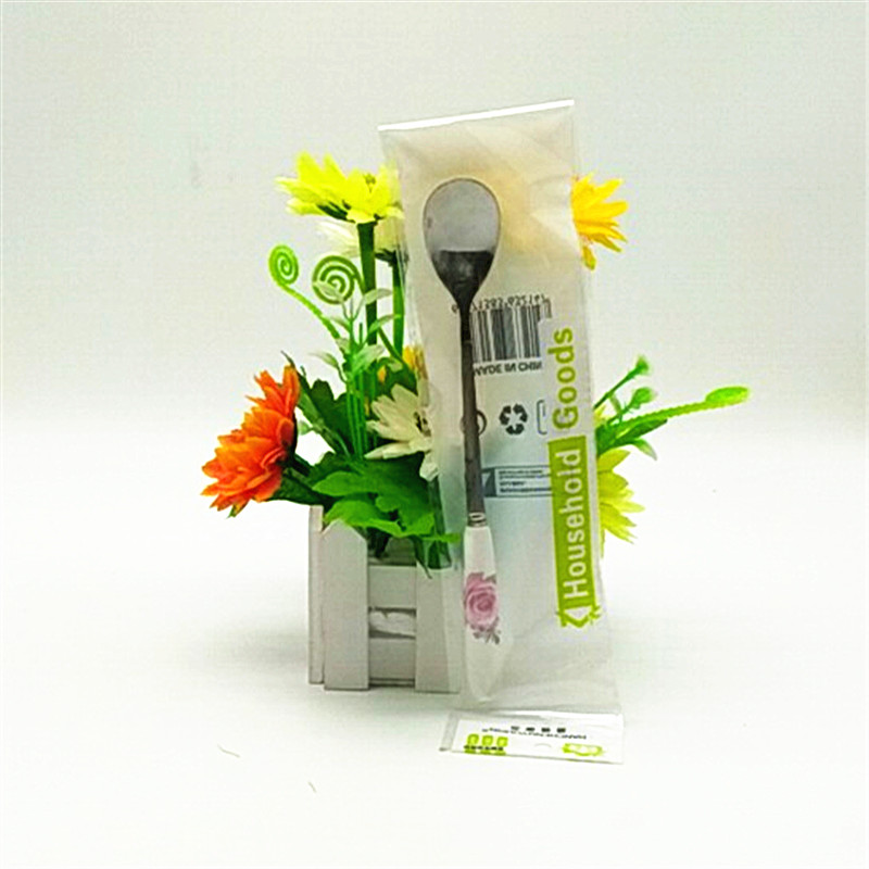 Sunshine Department Store bagged small spoons, Korean-style ceramic handle thickened stainless steel rice spoons, long-handled spoons and soup spoons