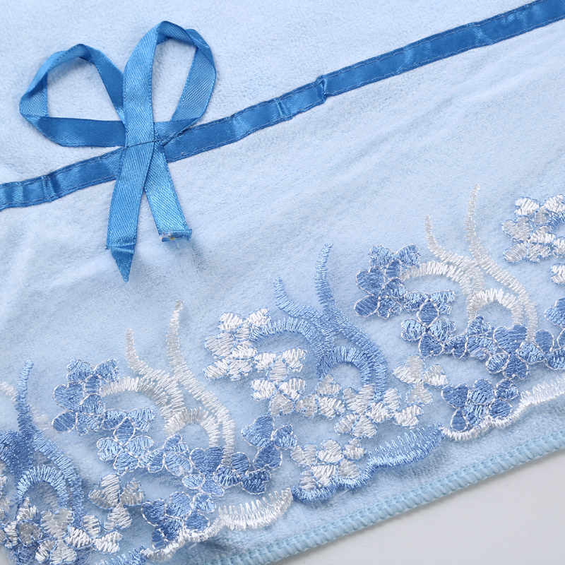 Fiber lace bow exquisite bath towel Specification image