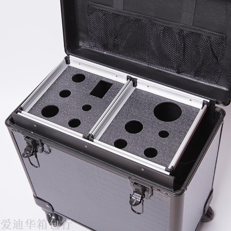 A professional hairdressing toolbox for hair salons, a hand-held suitcase for barbers with a large capacity and multiple functions Specification image