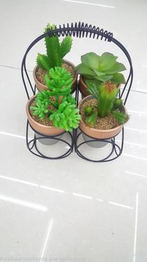 Simulation plant iron art 4 combination meaty adornment sitting room bedroom sitting room table decoration