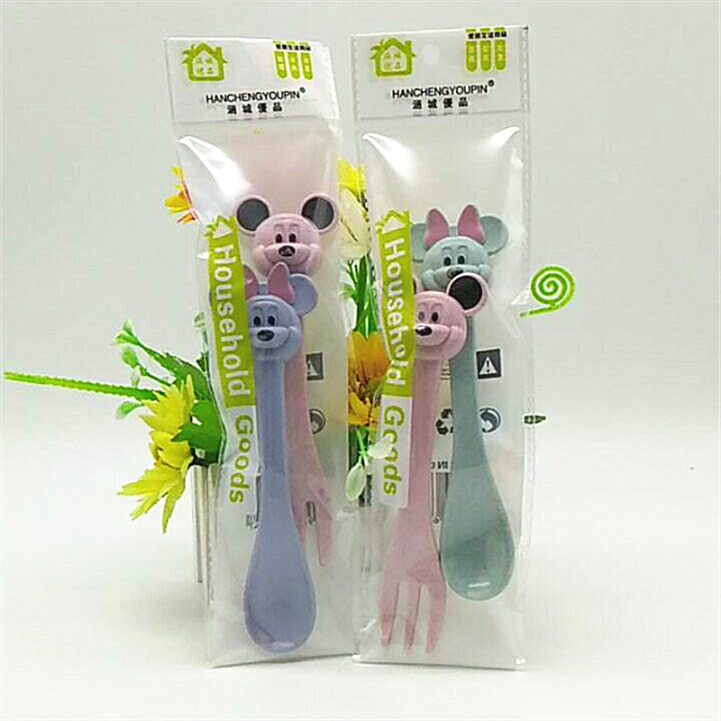 Sunshine Department Store's 2-yuan self-produced and self-sold premium bagged wheat straw household children's wheat aroma fork and spoon set