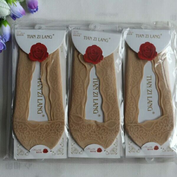 New women's lace shallow mouth pure cotton invisible boat socks, anti-slip, breathable, summer fashion, other types of socks Application Scenario