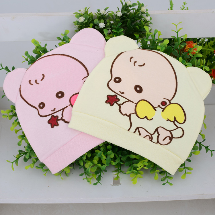Newborn single-layer fetal caps, infant and toddler postpartum caps, baby windproof caps, mother and baby products