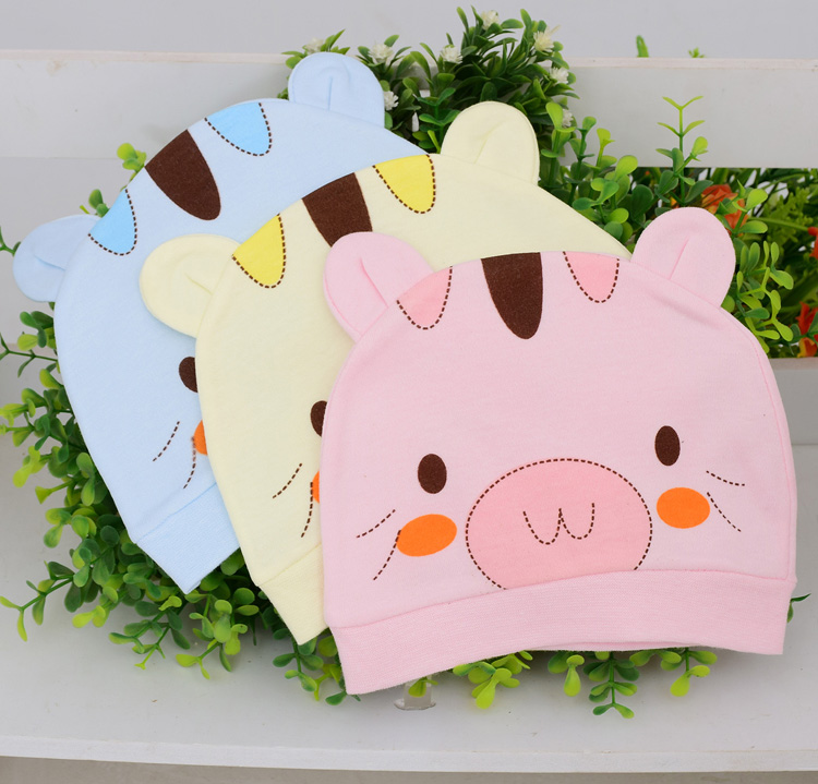 新款针织儿童帽子手版卡通婴儿帽子新生儿宝宝胎帽批发