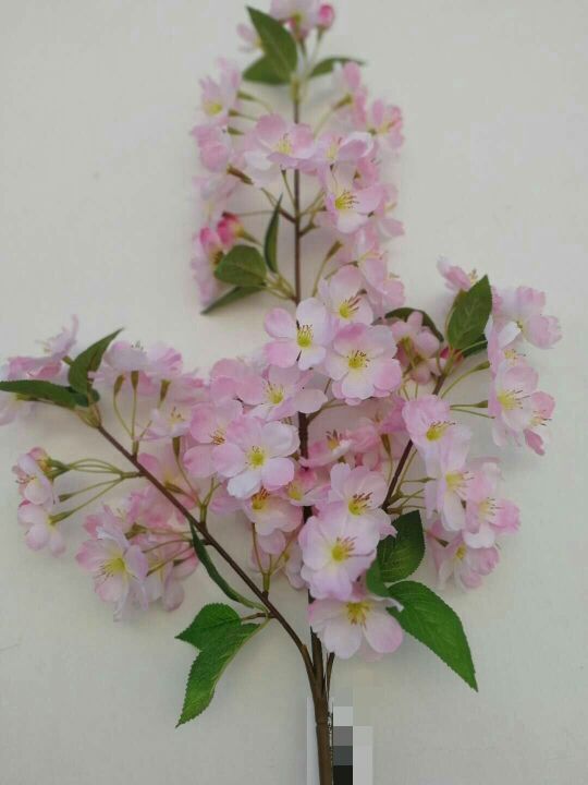 We have 3-pronged crabapple blossoms, crabapple blossoms, pear blossoms, green landscape garden wedding simulation flower wall decoration flower materials and artificial flowers in stock Application Scenario