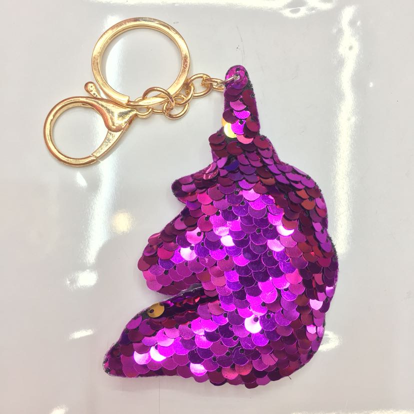 Ultrasonic sequin pendant, sequin jewelry, keychain pendant, unicorn pendant, single-sided unicorn keychain Specification drawing