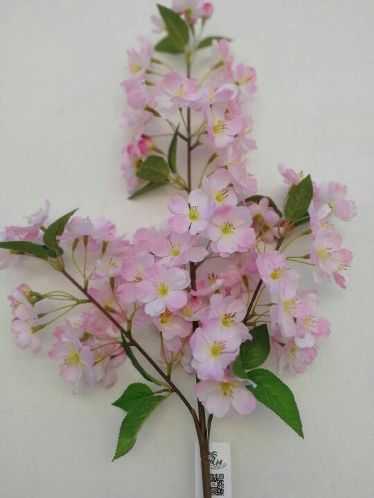We have 3-pronged crabapple blossoms, crabapple blossoms, pear blossoms, green landscape garden wedding simulation flower wall decoration flower materials and artificial flowers in stock