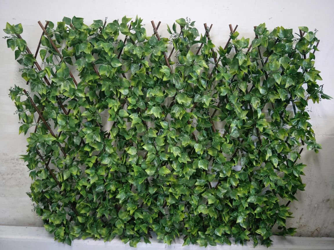 Simulated fence, retractable fence, fence net, artificial plant garden decoration, wooden courtyard guardrail manufacturer wholesale Specification image