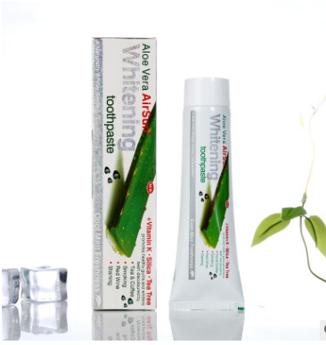 专研美白牙膏清新芦荟薄荷含氟牙膏清新口气口腔用品厂家批发