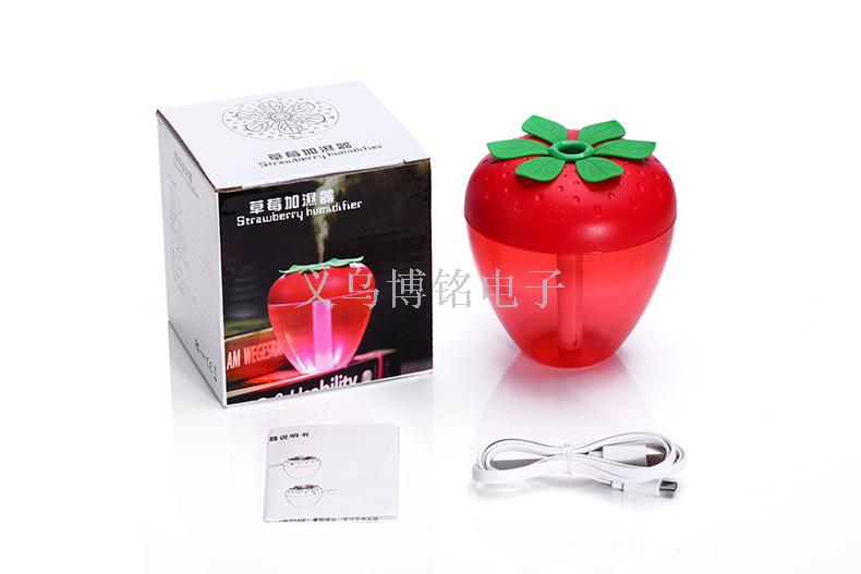 草莓夜灯加湿器 迷你创意家用桌面小型USB加湿器 净化空气加湿器
