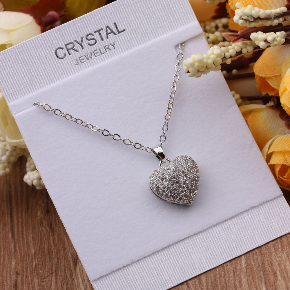 Rhinestone alloy necklace, female student gift necklace, zircon pendant, 10 yuan, boutique jewelry store, premium jewelry store details Picture