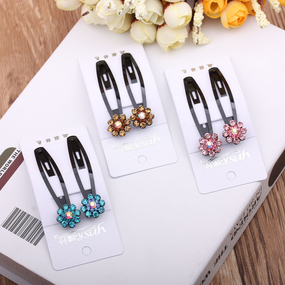 Water diamond edge hair clips, bangs clips, straight clips, adult double clips, top clips, hair clips, small hair clips, boutique supply Specification image